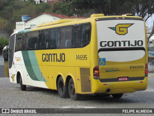 Empresa Gontijo de Transportes 14695 na cidade de Teófilo Otoni, Minas Gerais, Brasil, por FELIPE ALMEIDA. ID da foto: 10173011.