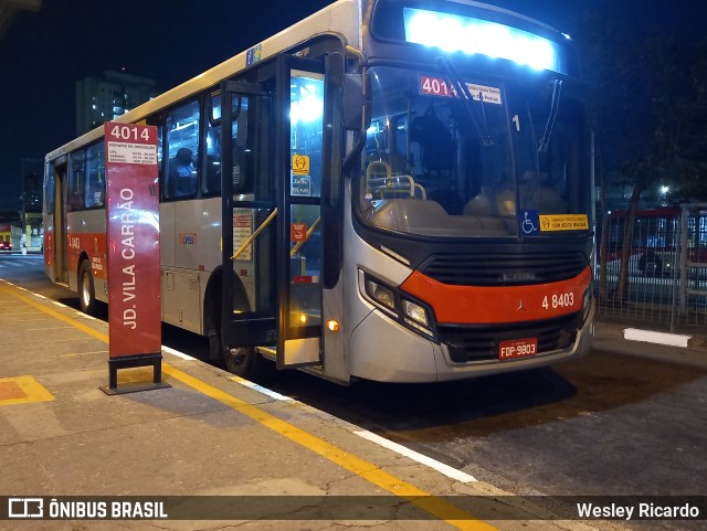 Express Transportes Urbanos Ltda 4 8403 na cidade de São Paulo, São Paulo, Brasil, por Wesley Ricardo. Número da foto: #10175627.