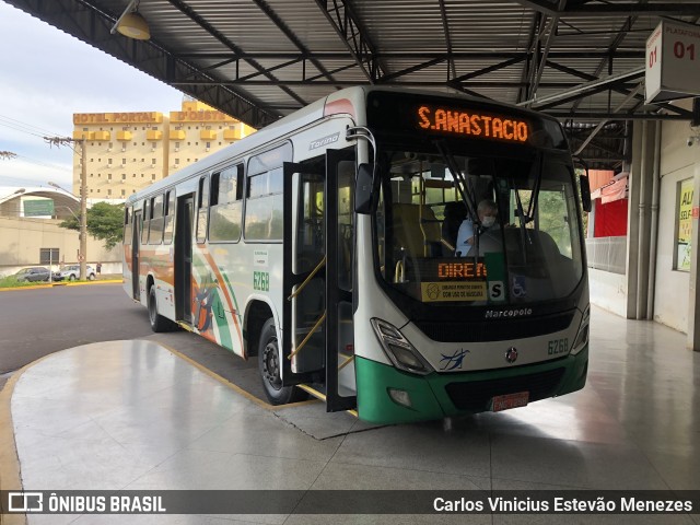 Empresa de Transportes Andorinha 6268 na cidade de Presidente Prudente, São Paulo, Brasil, por Carlos Vinicius Estevão Menezes. ID da foto: 10175665.