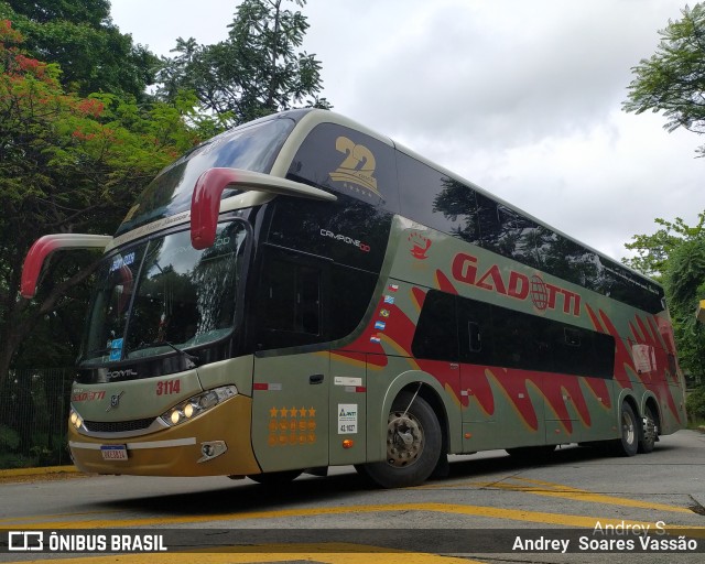 Auto Viação Gadotti 3114 na cidade de São Paulo, São Paulo, Brasil, por Andrey  Soares Vassão. Número da foto: #10176750.