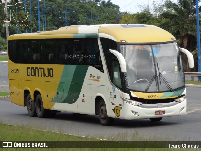 Empresa Gontijo de Transportes 18025 na cidade de Salvador, Bahia, Brasil, por Ícaro Chagas. ID da foto: 10175785.