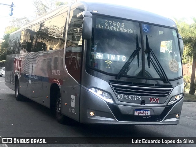 Auto Viação 1001 RJ 108.1175 na cidade de Niterói, Rio de Janeiro, Brasil, por Luiz Eduardo Lopes da Silva. ID da foto: 10176537.