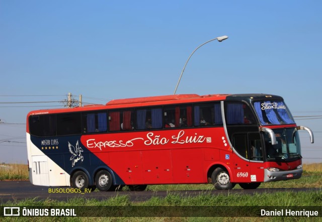Expresso São Luiz 6960 na cidade de Rio Verde, Goiás, Brasil, por Daniel Henrique. Número da foto: #10176758.
