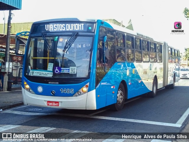 VB Transportes e Turismo 1485 na cidade de Campinas, São Paulo, Brasil, por Henrique Alves de Paula Silva. Número da foto: #10178939.