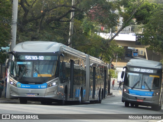 Viação Grajaú S.A. 6 1381 na cidade de São Paulo, São Paulo, Brasil, por Nicolas Matheusz. Número da foto: #10180400.