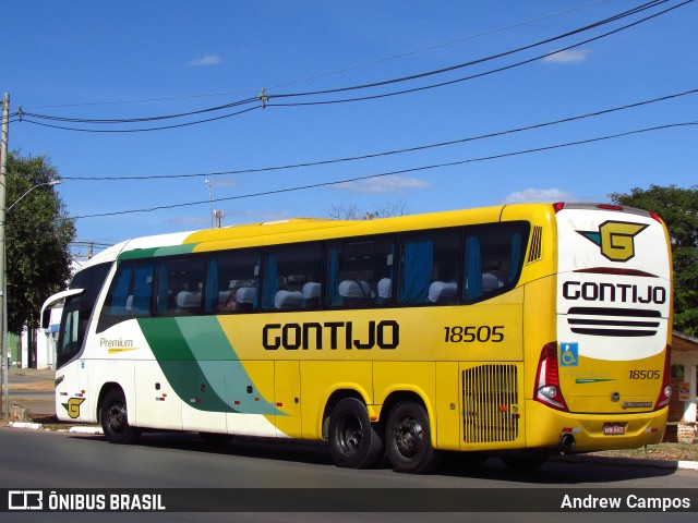 Empresa Gontijo de Transportes 18505 na cidade de Pirapora, Minas Gerais, Brasil, por Andrew Campos. ID da foto: 10179949.