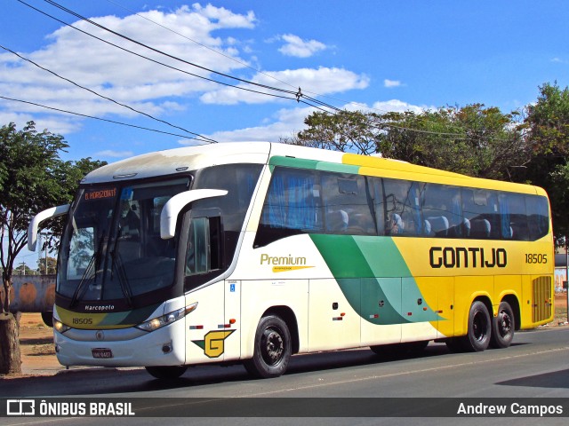 Empresa Gontijo de Transportes 18505 na cidade de Pirapora, Minas Gerais, Brasil, por Andrew Campos. ID da foto: 10179953.