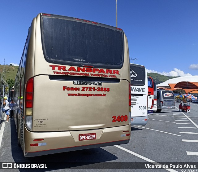 Transparr Transportadora Turística 2400 na cidade de Aparecida, São Paulo, Brasil, por Vicente de Paulo Alves. Número da foto: #10179566.
