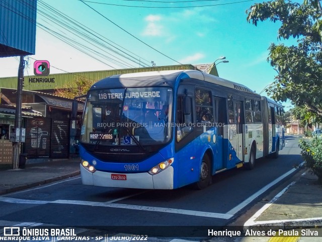 VB Transportes e Turismo 1001 na cidade de Campinas, São Paulo, Brasil, por Henrique Alves de Paula Silva. ID da foto: 10178943.