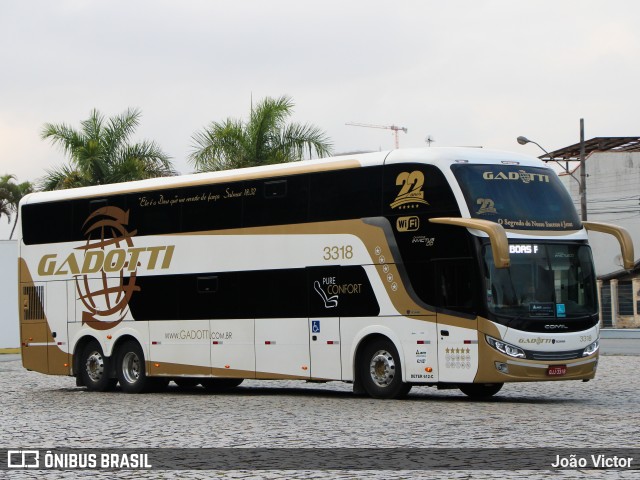 Auto Viação Gadotti 3318 na cidade de Balneário Camboriú, Santa Catarina, Brasil, por João Victor. ID da foto: 10177630.