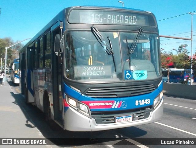 Next Mobilidade - ABC Sistema de Transporte 81.643 na cidade de São Bernardo do Campo, São Paulo, Brasil, por Lucas Pinheiro. ID da foto: 10182191.