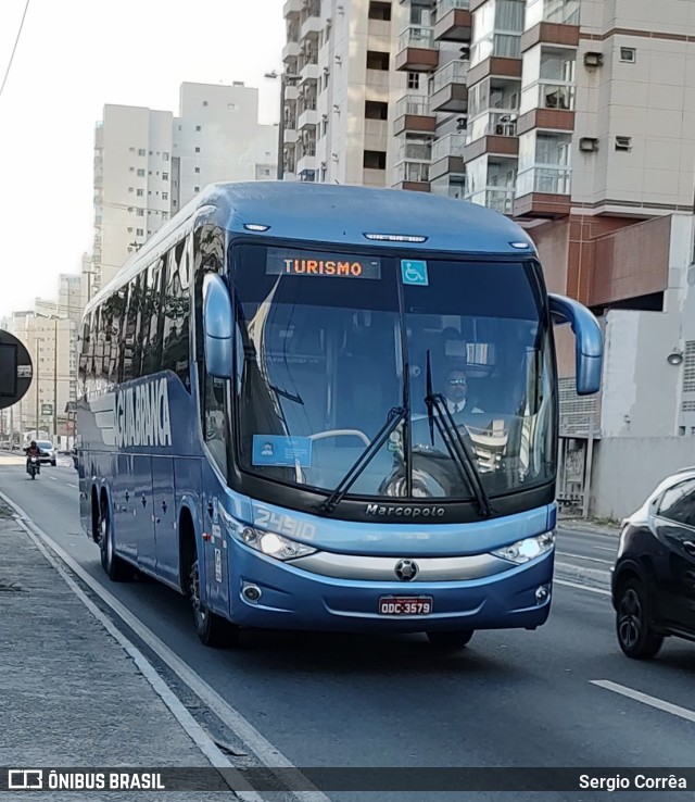 Viação Águia Branca 24910 na cidade de Vila Velha, Espírito Santo, Brasil, por Sergio Corrêa. Número da foto: #10182268.
