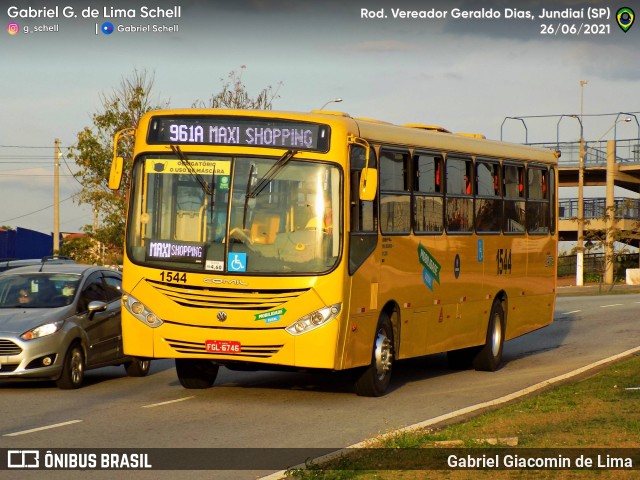 Viação Leme 1544 na cidade de Jundiaí, São Paulo, Brasil, por Gabriel Giacomin de Lima. ID da foto: 10185076.