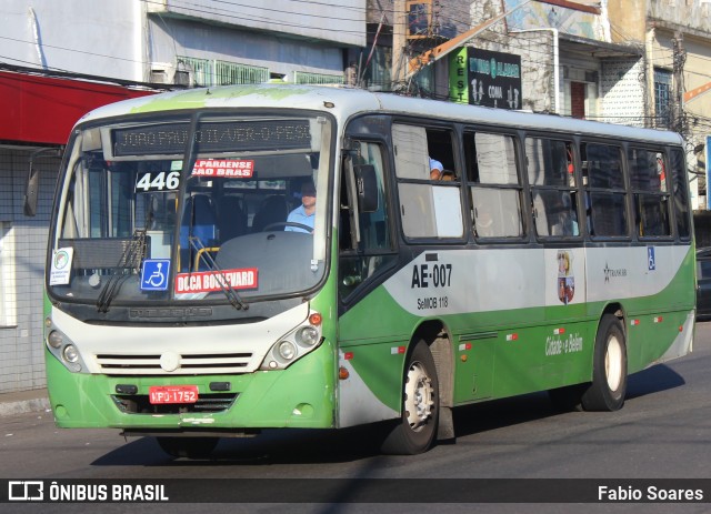 Transurb AE-007 na cidade de Belém, Pará, Brasil, por Fabio Soares. ID da foto: 10184868.