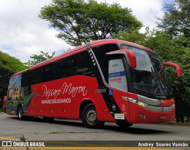 Empresa de Ônibus Pássaro Marron 5959 na cidade de São Paulo, São Paulo, Brasil, por Andrey  Soares Vassão. Número da foto: #10185052.
