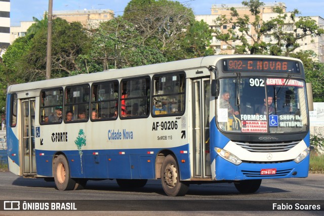 Viação Forte AF-90206 na cidade de Belém, Pará, Brasil, por Fabio Soares. ID da foto: 10184789.