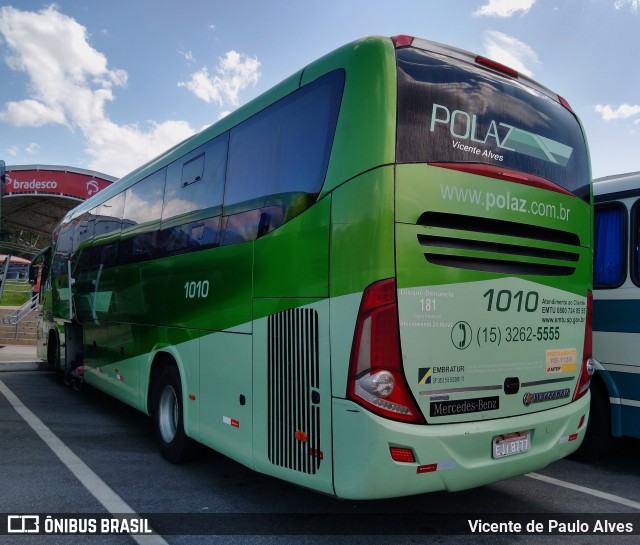 Polaztur Transporte e Turismo 1010 na cidade de Aparecida, São Paulo, Brasil, por Vicente de Paulo Alves. ID da foto: 10188324.