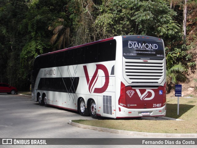 Viação Diamond Turismo 21407 na cidade de Domingos Martins, Espírito Santo, Brasil, por Fernando Dias da Costa. Número da foto: #10186942.