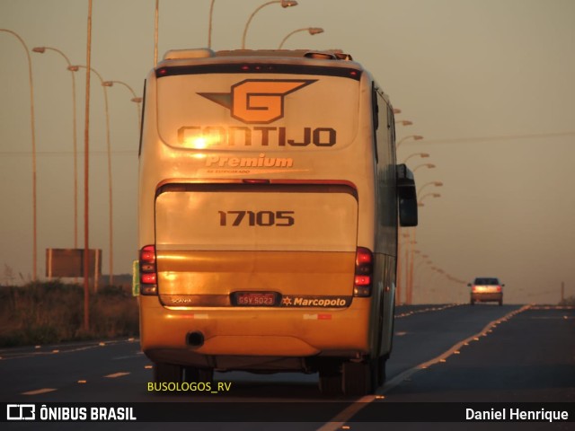 Empresa Gontijo de Transportes 17105 na cidade de Rio Verde, Goiás, Brasil, por Daniel Henrique. ID da foto: 10188890.