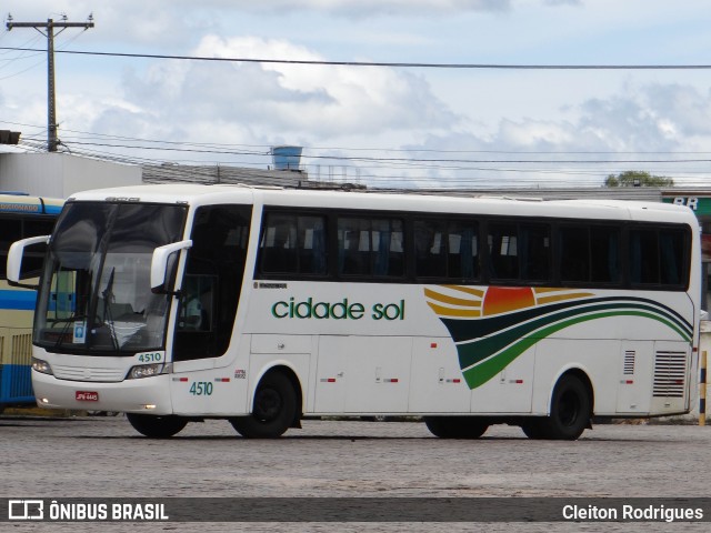 Viação Cidade Sol 4510 na cidade de Vitória da Conquista, Bahia, Brasil, por Cleiton Rodrigues. Número da foto: #10186871.