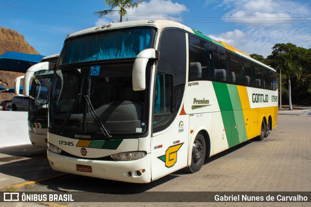 Empresa Gontijo de Transportes 17345 na cidade de Paraíba do Sul, Rio de Janeiro, Brasil, por Gabriel Nunes de Carvalho. ID da foto: 10187003.