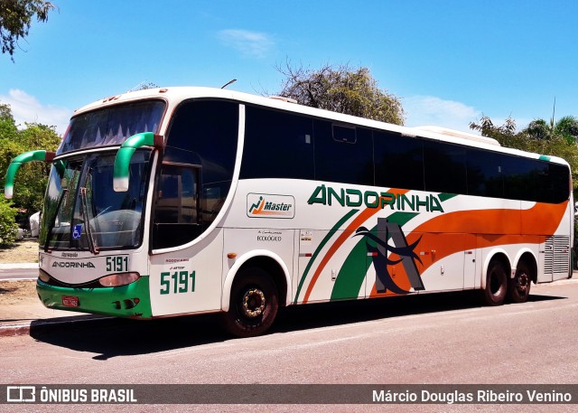 Empresa de Transportes Andorinha 5191 na cidade de Corumbá, Mato Grosso do Sul, Brasil, por Márcio Douglas Ribeiro Venino. ID da foto: 10189654.