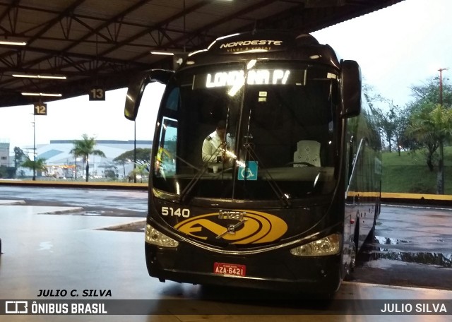 Expresso Nordeste 5140 na cidade de Londrina, Paraná, Brasil, por JULIO SILVA. ID da foto: 10189701.