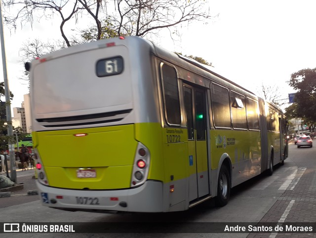 Milênio Transportes 10722 na cidade de Belo Horizonte, Minas Gerais, Brasil, por Andre Santos de Moraes. ID da foto: 10189399.