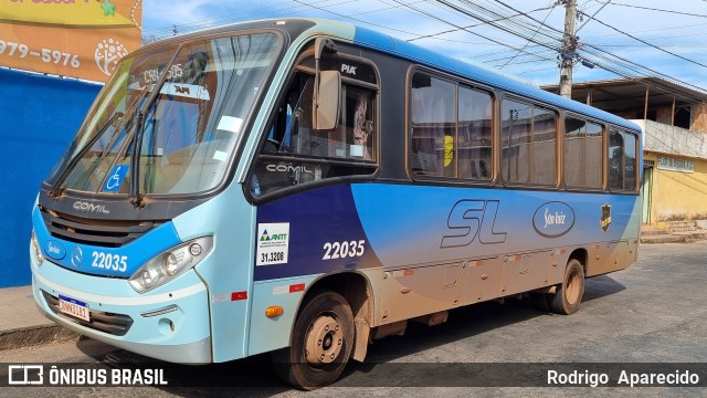 Viação São Luiz 22035 na cidade de Conselheiro Lafaiete, Minas Gerais, Brasil, por Rodrigo  Aparecido. Número da foto: #10188944.