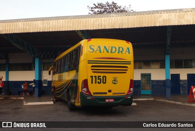 Viação Sandra 1150 na cidade de São João del Rei, Minas Gerais, Brasil, por Carlos Eduardo Santos. ID da foto: 10190214.