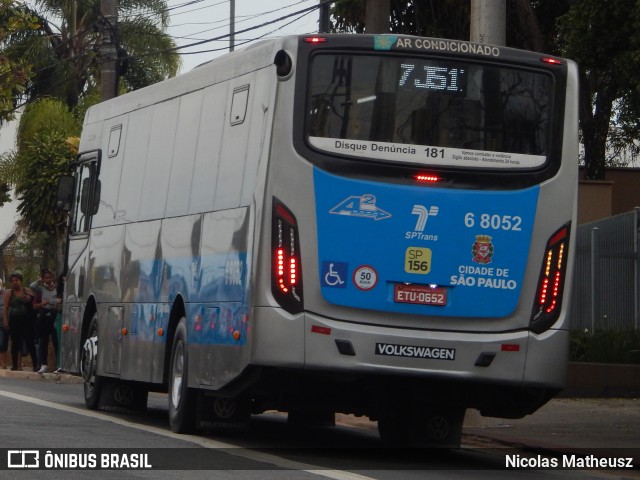 Cooper Líder > A2 Transportes 6 8052 na cidade de São Paulo, São Paulo, Brasil, por Nicolas Matheusz. Número da foto: #10188986.