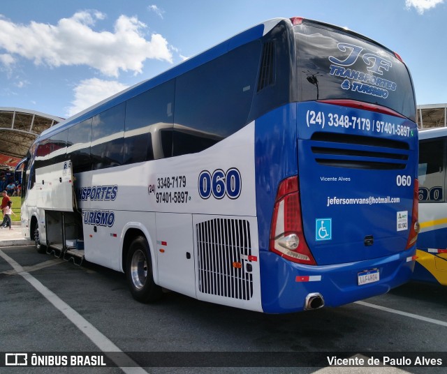 JF Transporte e Turismo 060 na cidade de Aparecida, São Paulo, Brasil, por Vicente de Paulo Alves. ID da foto: 10188201.