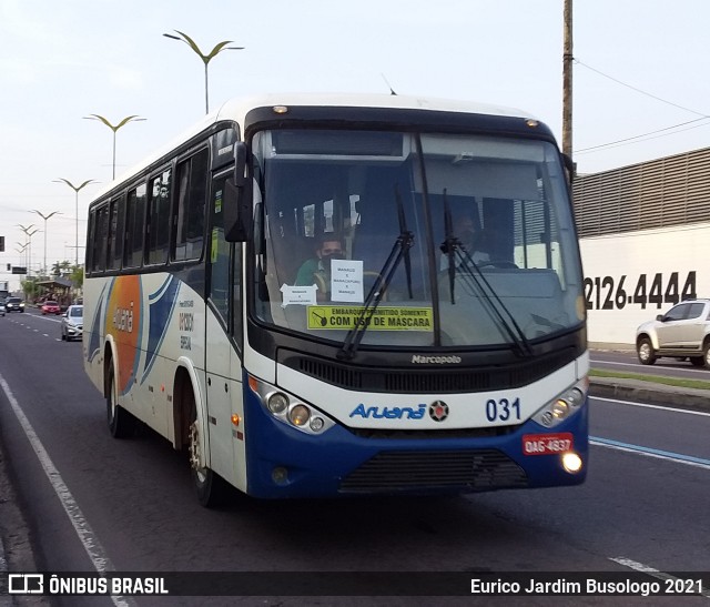 Aruanã Transportes 0512031 na cidade de Manaus, Amazonas, Brasil, por Eurico Jardim Busologo 2021. ID da foto: 10188881.