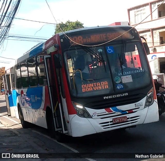 Viação Pavunense B32820 na cidade de Rio de Janeiro, Rio de Janeiro, Brasil, por Nathan Gabriel. ID da foto: 10191136.