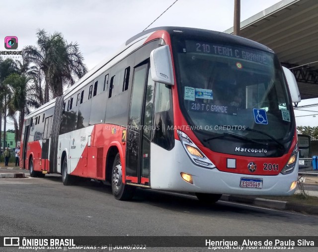 Itajaí Transportes Coletivos 2011 na cidade de Campinas, São Paulo, Brasil, por Henrique Alves de Paula Silva. ID da foto: 10191571.