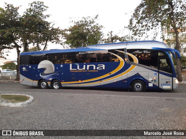 Luna Transporte e Turismo 1400 na cidade de São João del Rei, Minas Gerais, Brasil, por Marcelo José Rosa. ID da foto: 10192272.