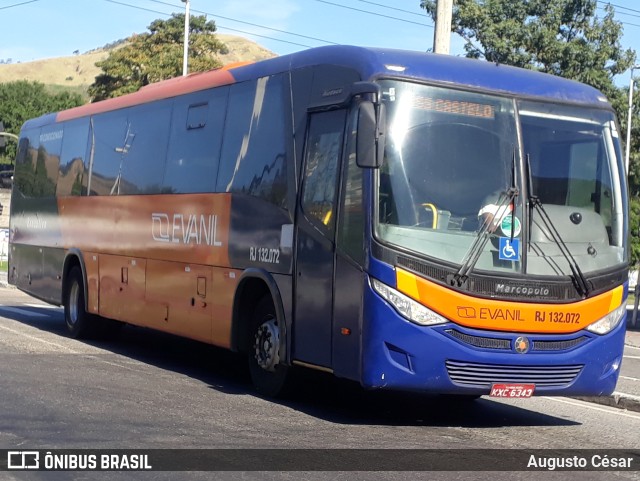 Evanil Transportes e Turismo RJ 132.072 na cidade de Nova Iguaçu, Rio de Janeiro, Brasil, por Augusto César. ID da foto: 10190982.