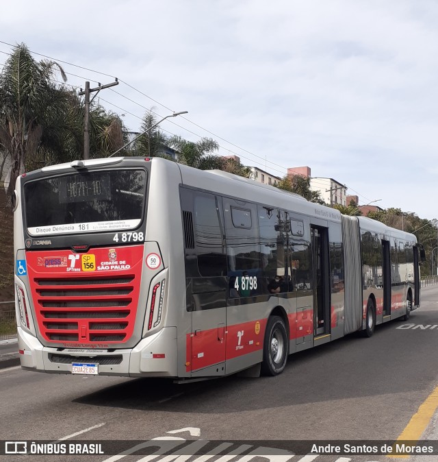 Express Transportes Urbanos Ltda 4 8798 na cidade de São Paulo, São Paulo, Brasil, por Andre Santos de Moraes. ID da foto: 10192762.