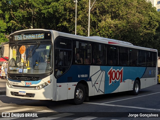 Auto Viação 1001 RJ 108.831 na cidade de Rio de Janeiro, Rio de Janeiro, Brasil, por Jorge Gonçalves. ID da foto: 10191778.