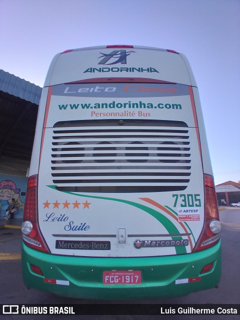 Empresa de Transportes Andorinha 7305 na cidade de Presidente Prudente, São Paulo, Brasil, por Luis Guilherme Costa. ID da foto: 10194227.