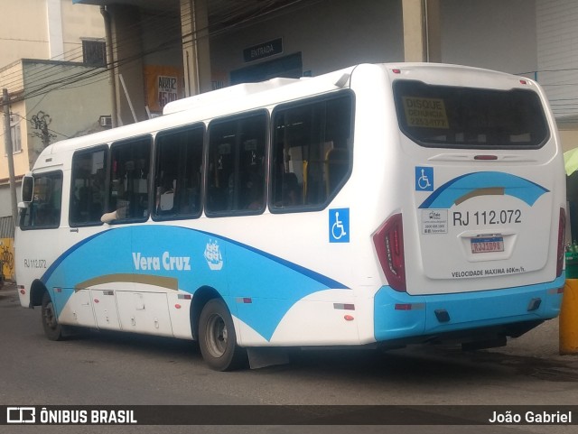 Auto Viação Vera Cruz - Belford Roxo RJ 112.072 na cidade de Nova Iguaçu, Rio de Janeiro, Brasil, por João Gabriel. ID da foto: 10142580.