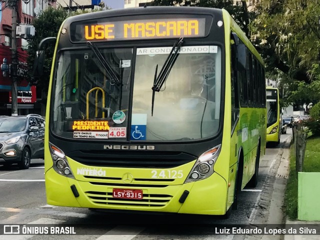 Viação Fortaleza 2.4.125 na cidade de Niterói, Rio de Janeiro, Brasil, por Luiz Eduardo Lopes da Silva. Número da foto: #10142705.