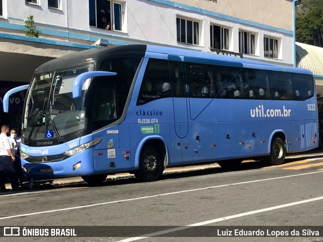 UTIL - União Transporte Interestadual de Luxo 9222 na cidade de Barra do Piraí, Rio de Janeiro, Brasil, por Luiz Eduardo Lopes da Silva. Número da foto: #10143263.