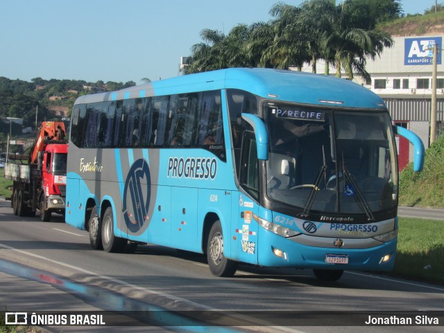 Auto Viação Progresso 6214 na cidade de Recife, Pernambuco, Brasil, por Jonathan Silva. ID da foto: 10141153.