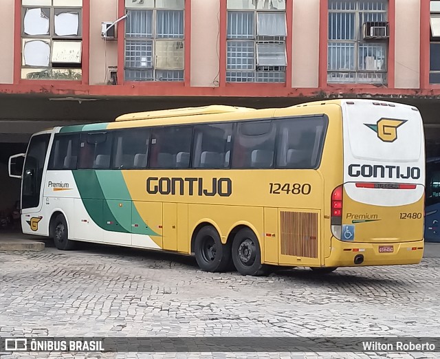 Empresa Gontijo de Transportes 12480 na cidade de Governador Valadares, Minas Gerais, Brasil, por Wilton Roberto. Número da foto: #10143224.