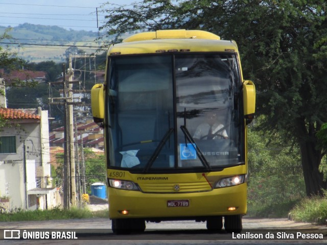 Viação Itapemirim 45801 na cidade de Caruaru, Pernambuco, Brasil, por Lenilson da Silva Pessoa. ID da foto: 10141812.