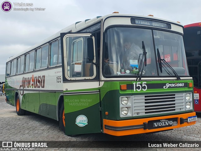Viação Graciosa 155 na cidade de Curitiba, Paraná, Brasil, por Lucas Weber Calizario. Número da foto: #10141094.