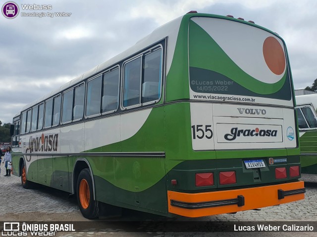 Viação Graciosa 155 na cidade de Curitiba, Paraná, Brasil, por Lucas Weber Calizario. ID da foto: 10141097.