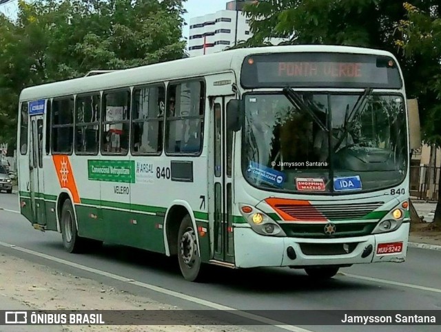 Auto Viação Veleiro 840 na cidade de Maceió, Alagoas, Brasil, por Jamysson Santana. Número da foto: #10197733.