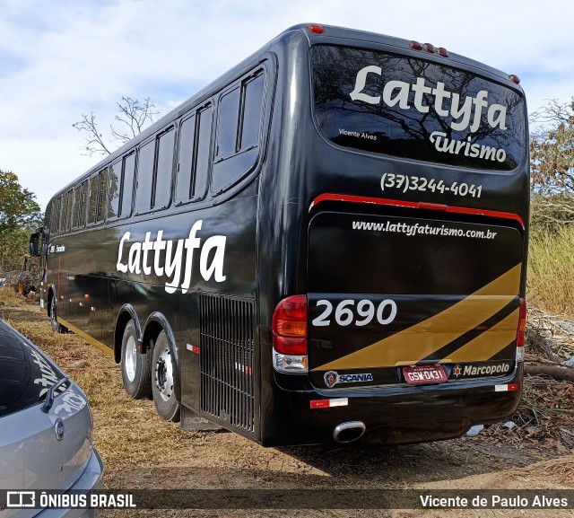 Lattyfa Turismo 2690 na cidade de São Gonçalo do Pará, Minas Gerais, Brasil, por Vicente de Paulo Alves. Número da foto: #10196952.